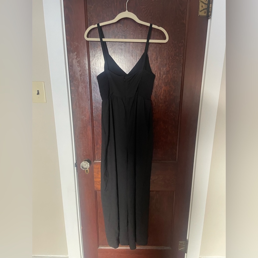 Madewell women’s Thistle Cami wide leg jumpsuit like new black size 6 medium - Picture 8 of 10
